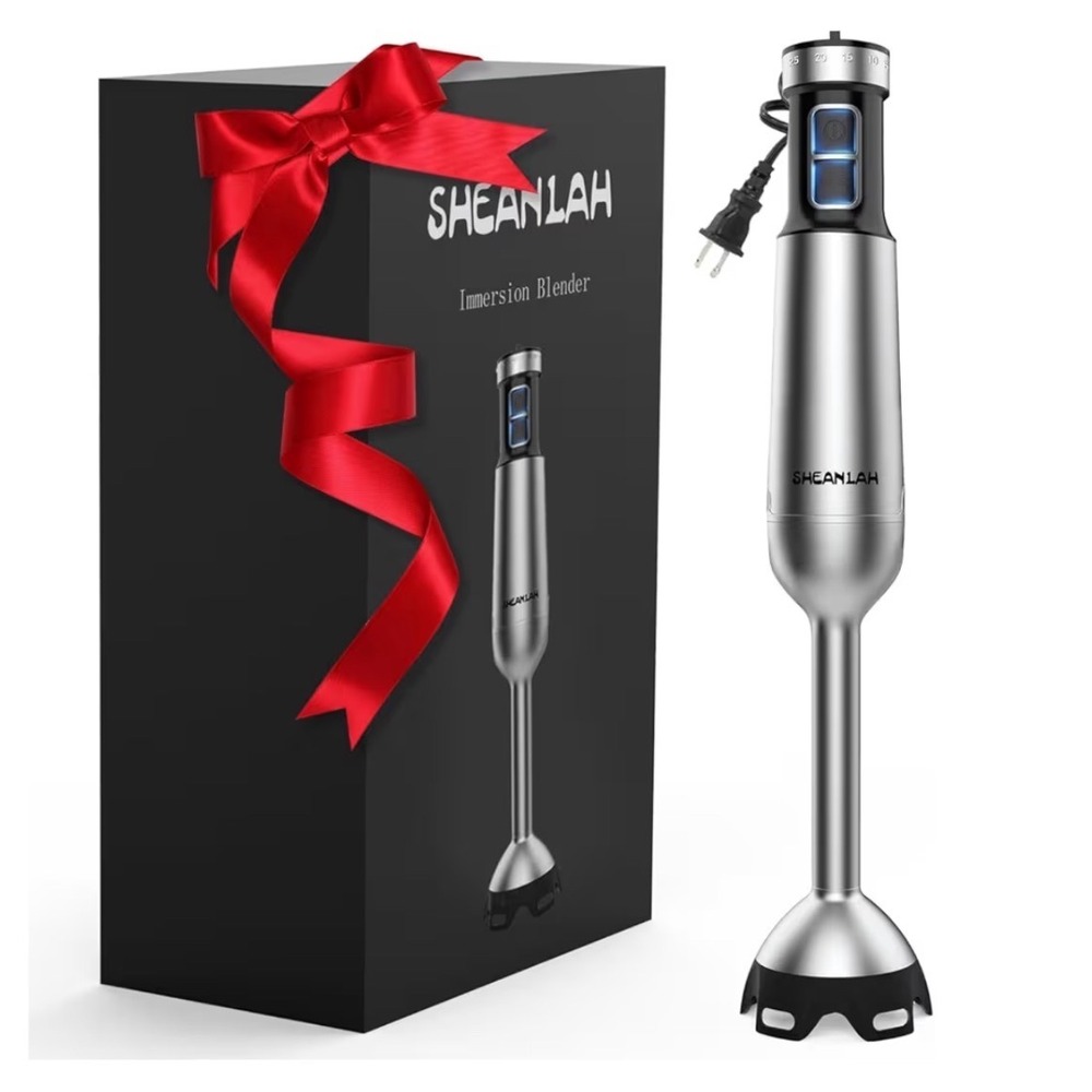 NEW Sheanlah Handheld Stainless Steel Stick Mixer Immersion Blender